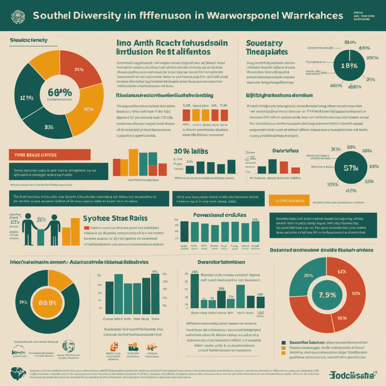 Infographic showing statistics on improved diversity and inclusion in South African workplaces